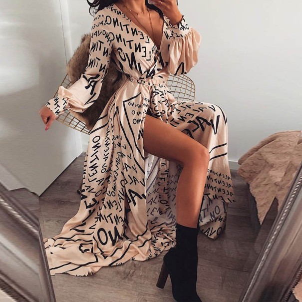 Vestido cruzado estampado XS