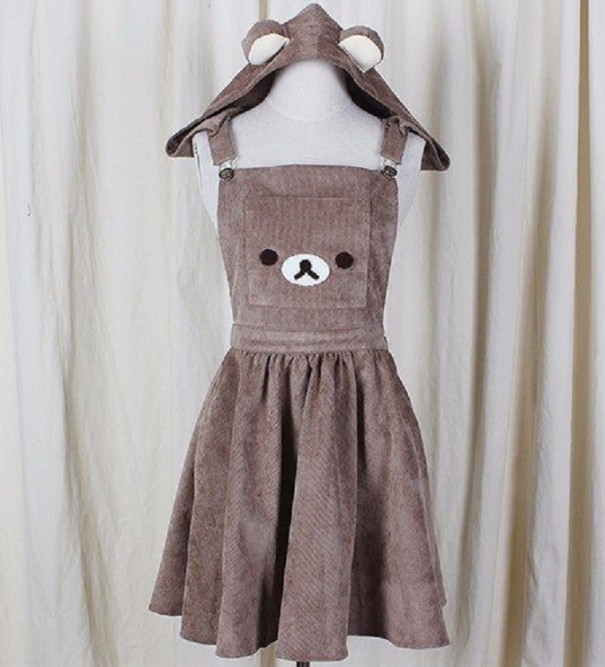 Vestido de alças com capuz S