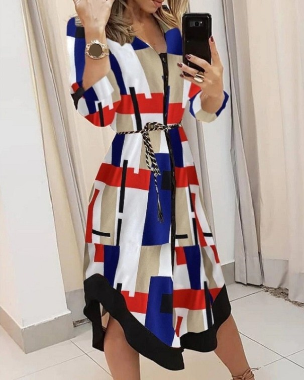 Vestido de camisa feminino P279 M 2