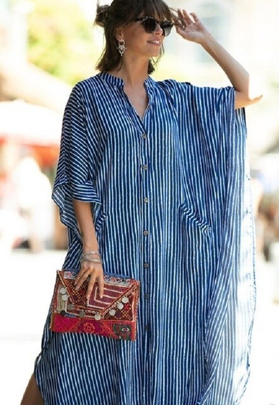 Vestido de camisa para senhora P295 4