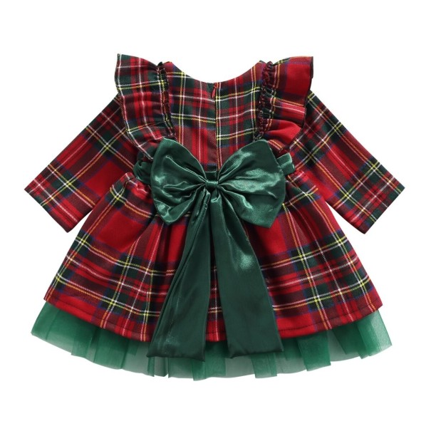 Vestido de cuadros para niña N341 6-12 meses