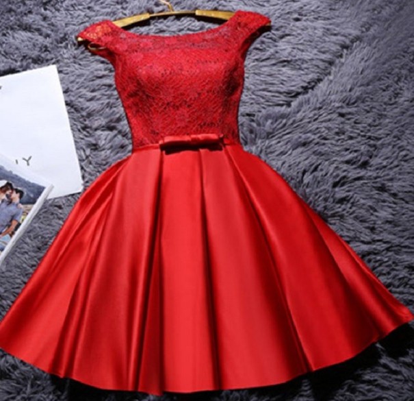 Vestido de fiesta corto rojo XS