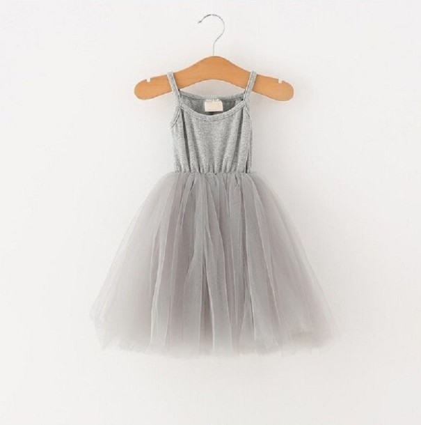 Vestido de fiesta para niñas N78 gris 5