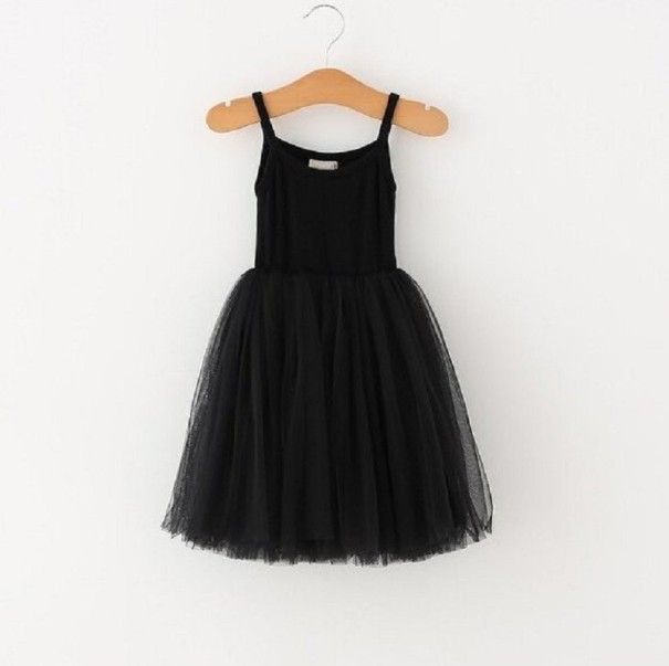 Vestido de fiesta para niñas N78 negro 12-18 meses