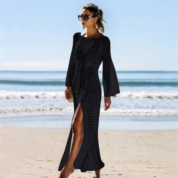 Vestido de malha para senhora P956 preto