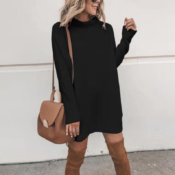Vestido de malha solto preto L