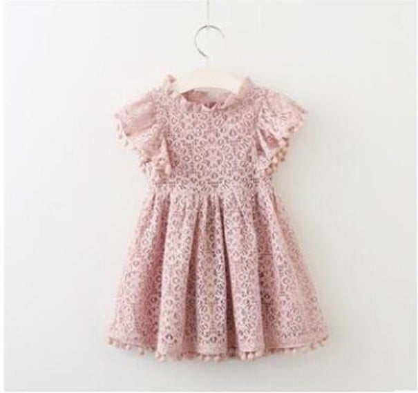 Vestido de menina N137 rosa 6