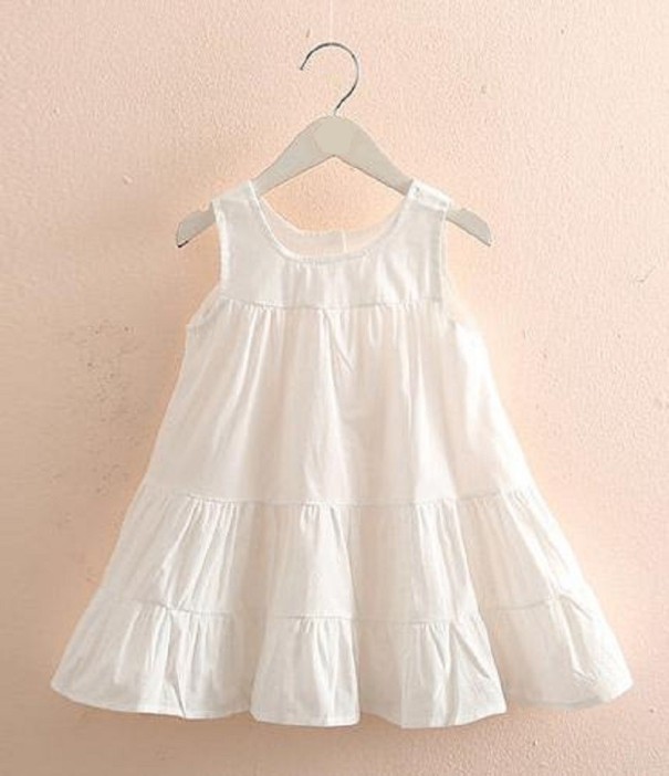 Vestido de menina N250 branco 8
