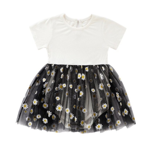 Vestido de menina N331 branco 6-12 meses