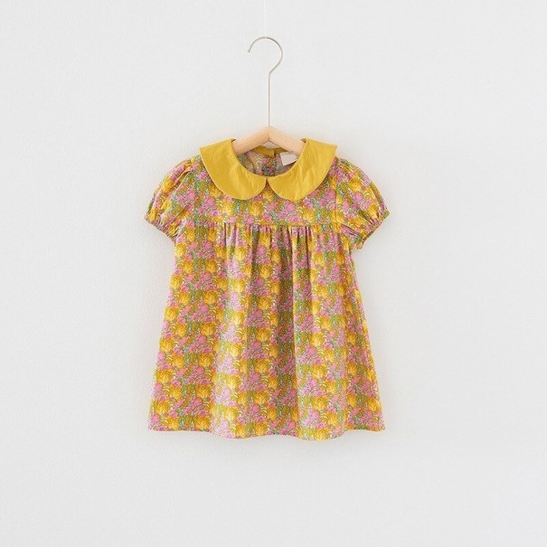Vestido de menina N504 amarelo escuro 5