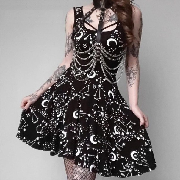 Vestido de mujer con estampado de constelaciones S