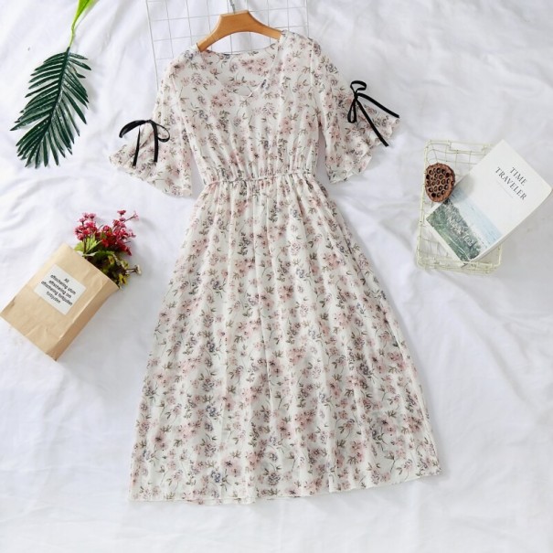 Vestido de mujer con estampado de lirios S 2