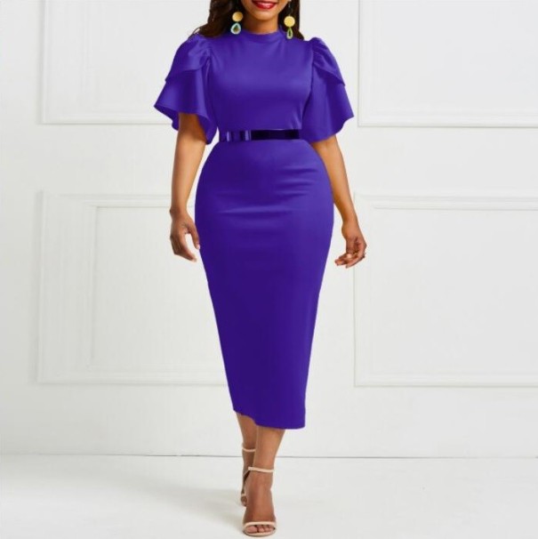 Vestido de mujer con volantes A2807 morado S