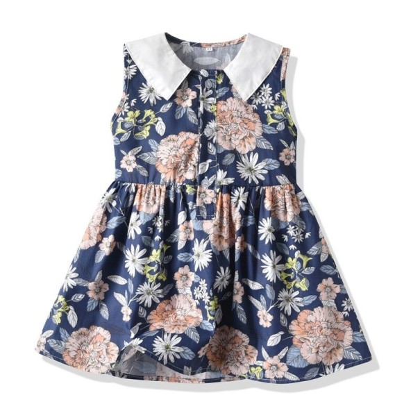 Vestido de niña con estampado floral L1368 3 A