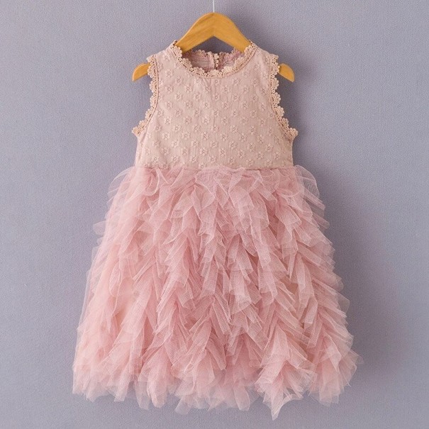 Vestido de niña con falda de tul 4