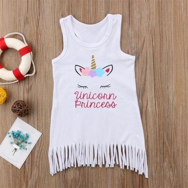 Vestido de niña con flecos 3