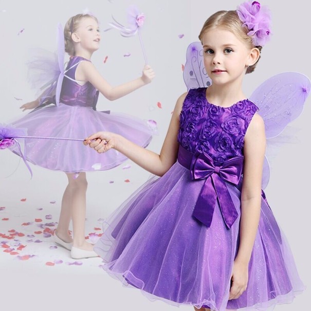 Vestido de niña moderno - Morado 10