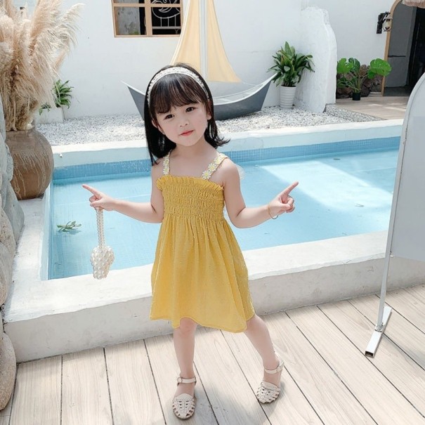 Vestido de niña N142 amarillo 4