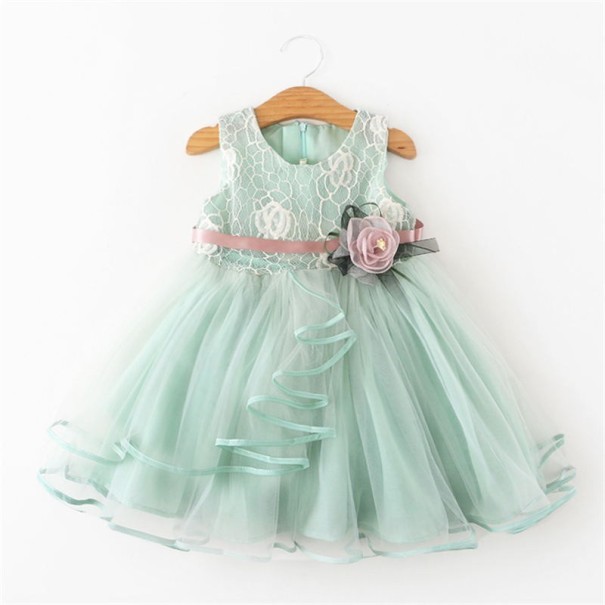 Vestido de niña N367 turquesa 5