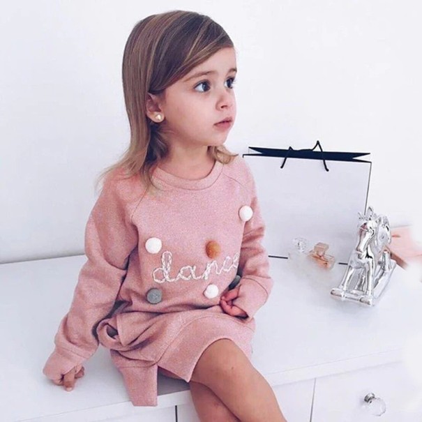 Vestido de niña N373 rosa viejo 3