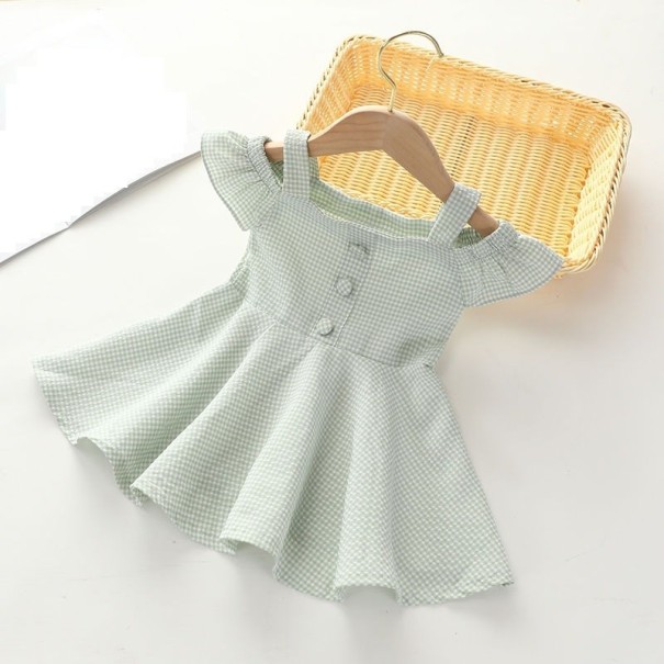 Vestido de niña N451 verde claro 2