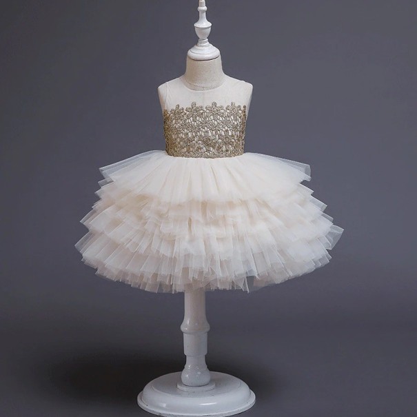Vestido de niña N509 blanco 7