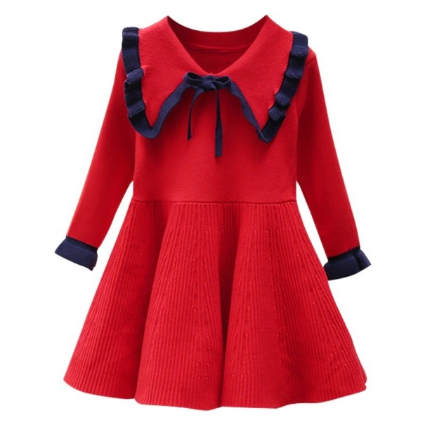 Vestido de niña N549 rojo 6