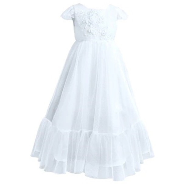 Vestido de niña N581 blanco 3