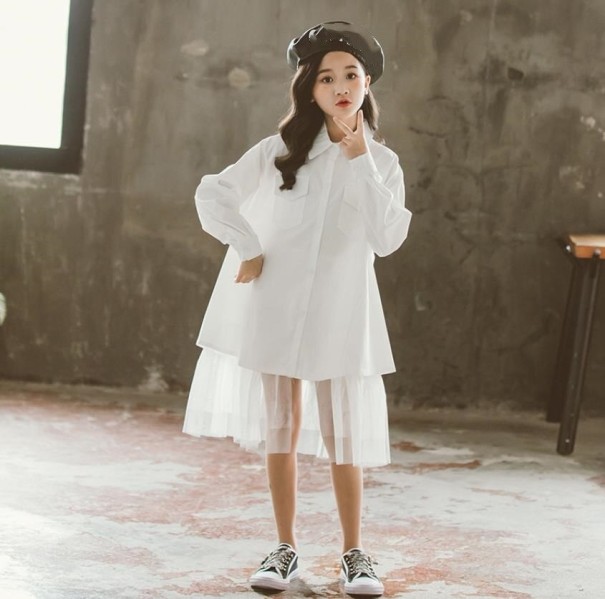Vestido de niña N591 blanco 3