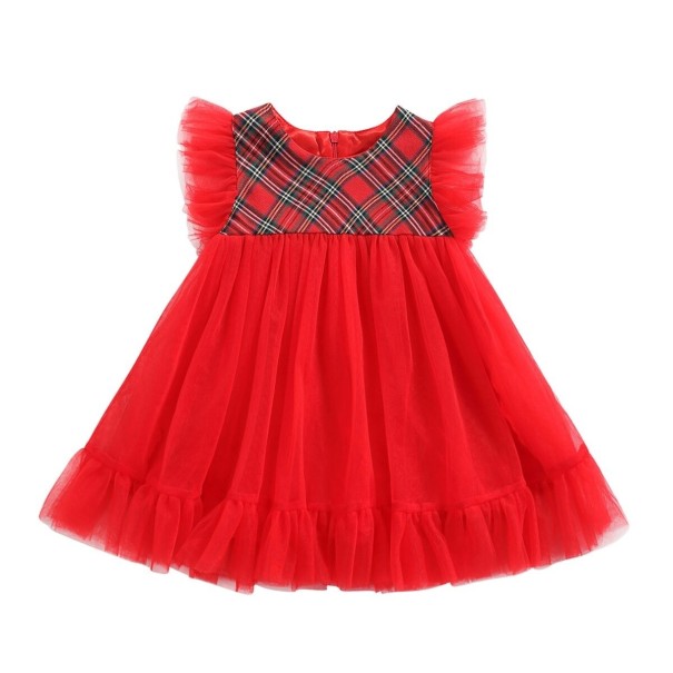 Vestido de niña N592 rojo 5