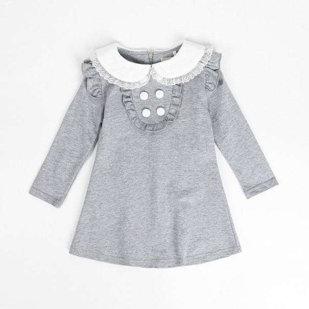Vestido de niña N612 gris 3