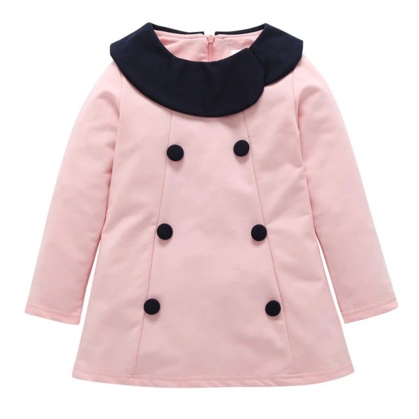 Vestido de niña N614 rosa claro 4