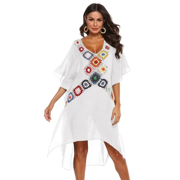 Vestido de playa mujer P394 blanco