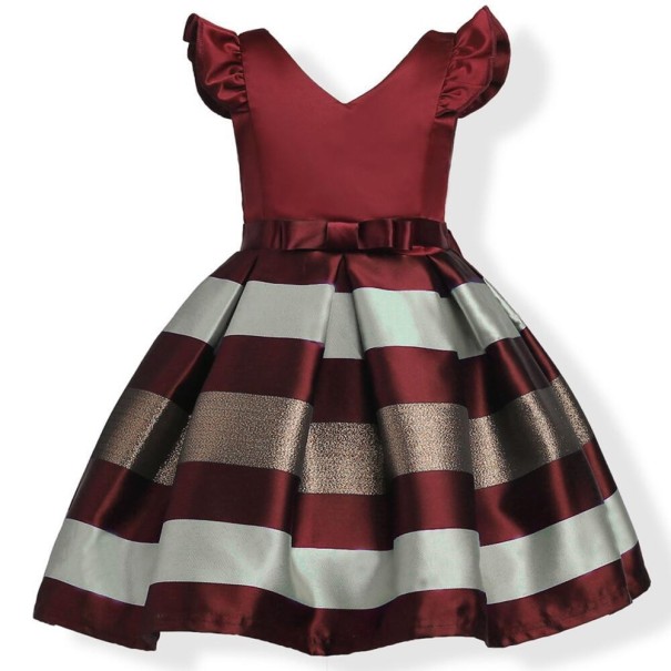 Vestido de princesa para niñas J1898 rojo 7