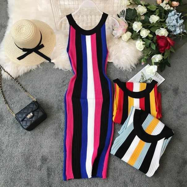 Vestido de punto colorido S 2
