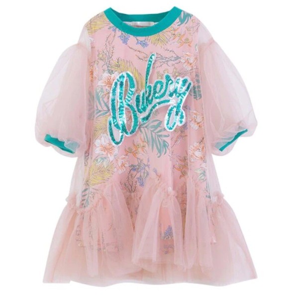 Vestido de tul para niña rosa 5