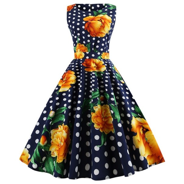 Vestido de verano con falda ancha. L 10