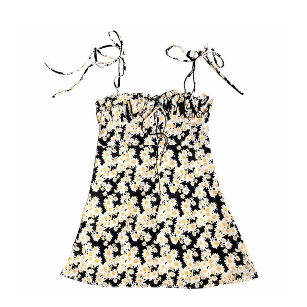 Vestido de verano de mujer con estampado floral A739 XS