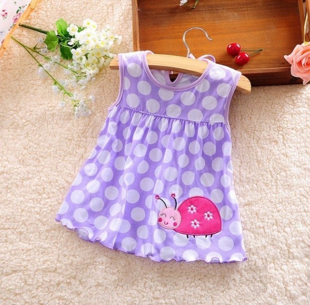 Vestido de verano para niña con lunares J618 9-12 meses H