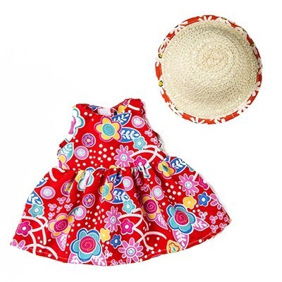 Vestido e chapéu para boneca A454 7