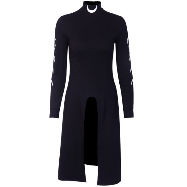 Vestido extravagante de cuello alto S