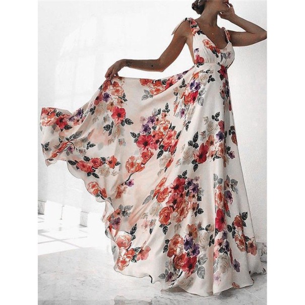 Vestido largo de flores A1 XS