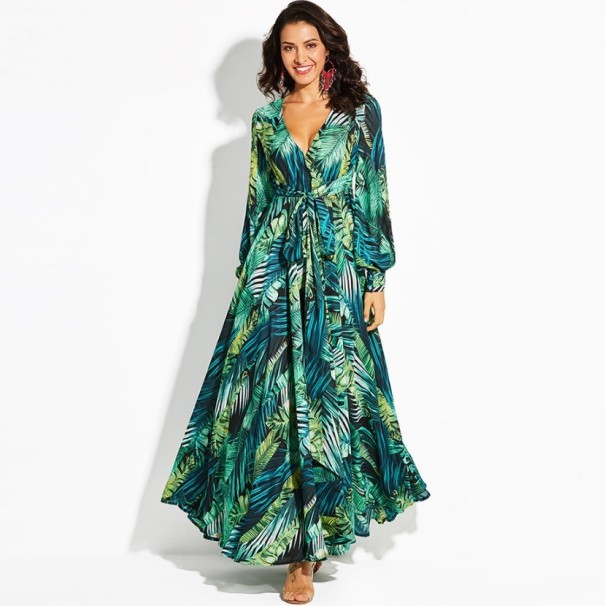Vestido largo de mujer con mangas S 2