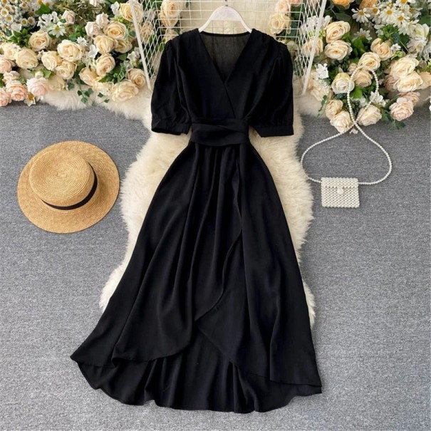 Vestido midi de mujer negro