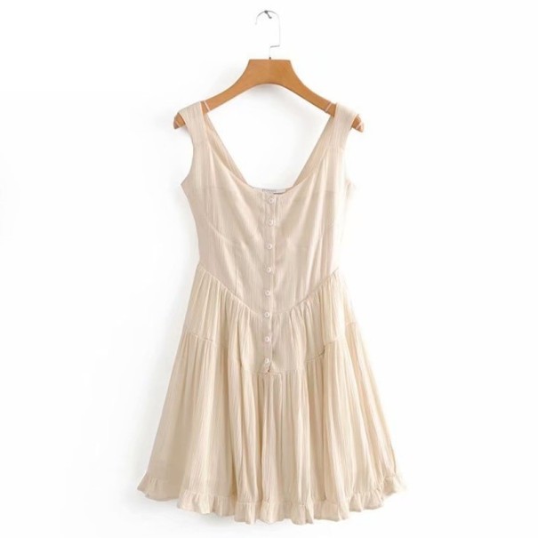 Vestido mini de mujer Janet beige XS