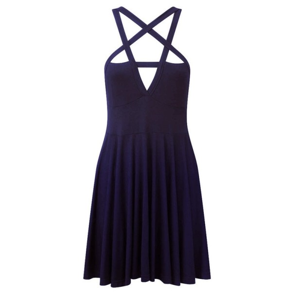 Vestido mini Faina azul oscuro M