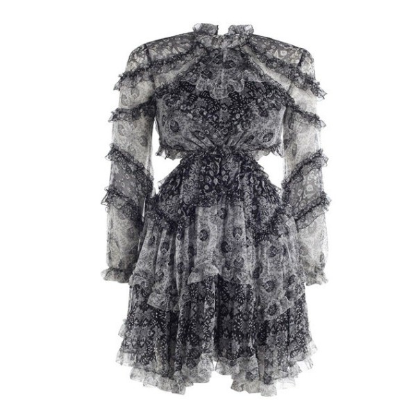 Vestido mini feminino com mangas M 1