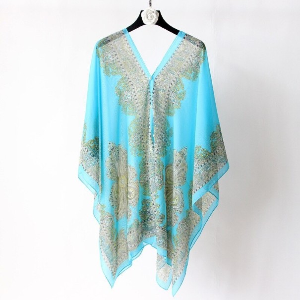 Vestido playero para mujer P596 azul claro