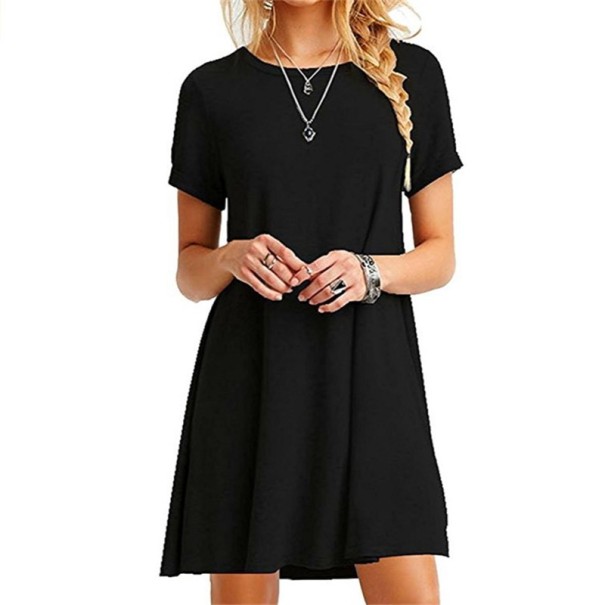 Vestido sencillo de mujer Ava negro L