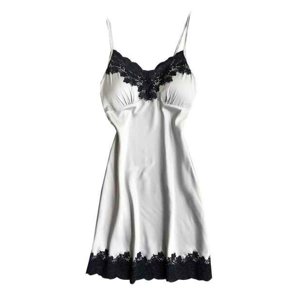 Vestido sexy con encaje plateado XS